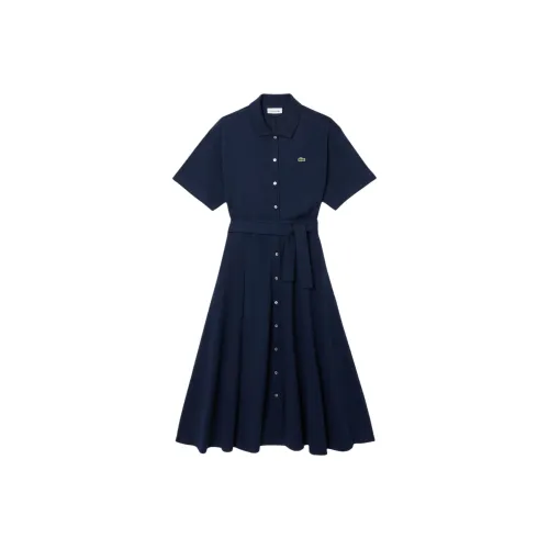 LACOSTE Mini piqué Polo Dress