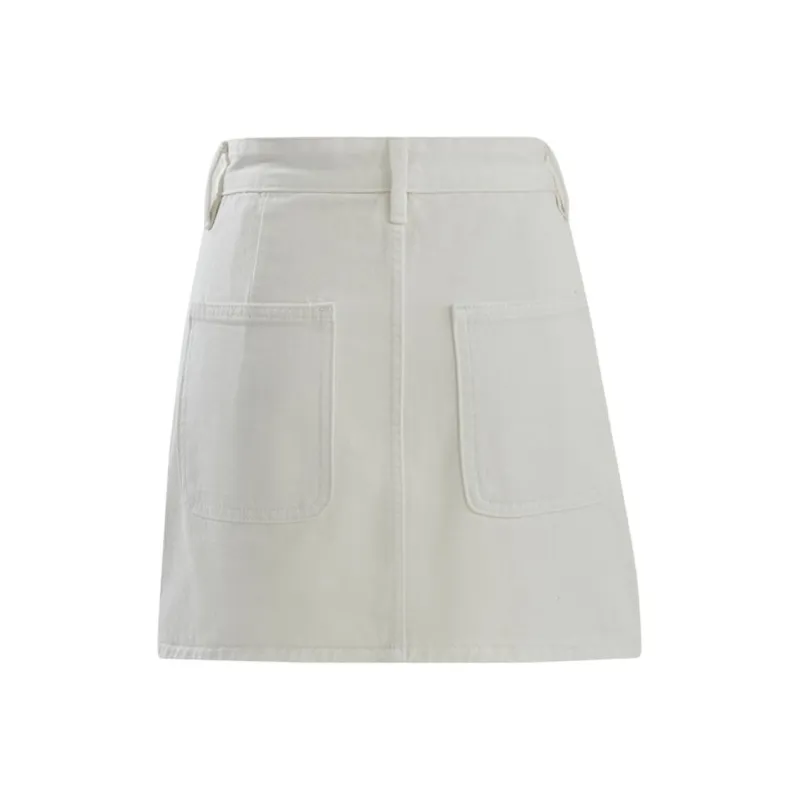 Wen Shan Denim Short Skirts Women's Ecru-1
