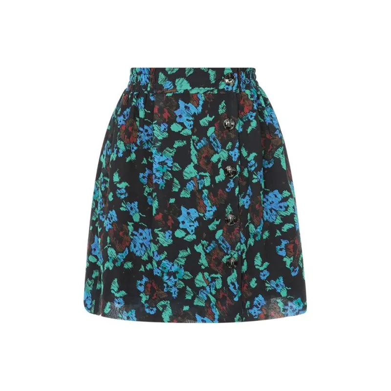 GANNI Floral print Buttoned Skirt-0