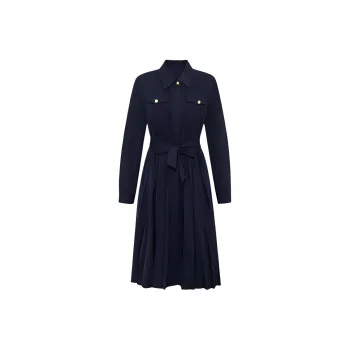 Hush Puppies Long Sleeved Dresses Women's Dark Blue