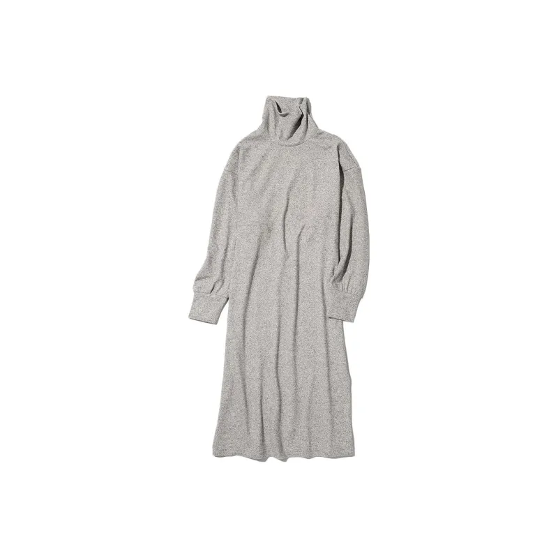 UNIQLO Long-Sleeved Dresses Women's Gray-0