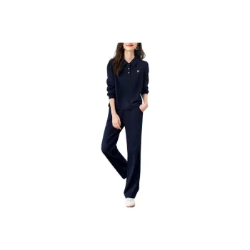 Mo Han Yi Mei Casual Suit Women's Navy Blue