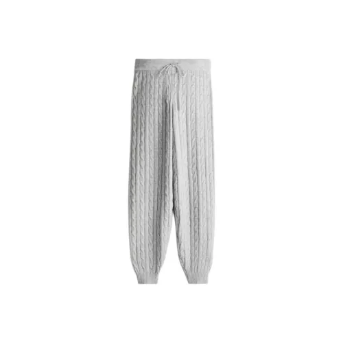 H&M Knitted Sports Pants Women's Light Gray