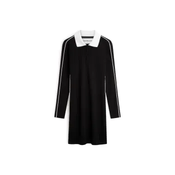 CALVIN KLEIN Long Sleeved Dresses Women's Space Black