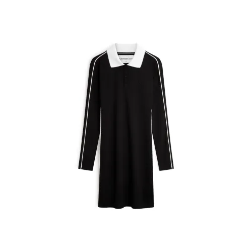 CALVIN KLEIN Long Sleeved Dresses Women's Space Black