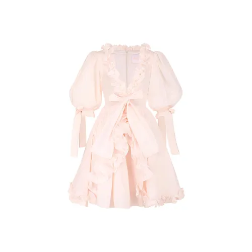 Selkie Collection SS23 Long Sleeved Dress Women's Cotton Candy Cherry Blossom