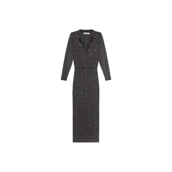 Self-portrait Long-Sleeved Dresses Women's Classic Black