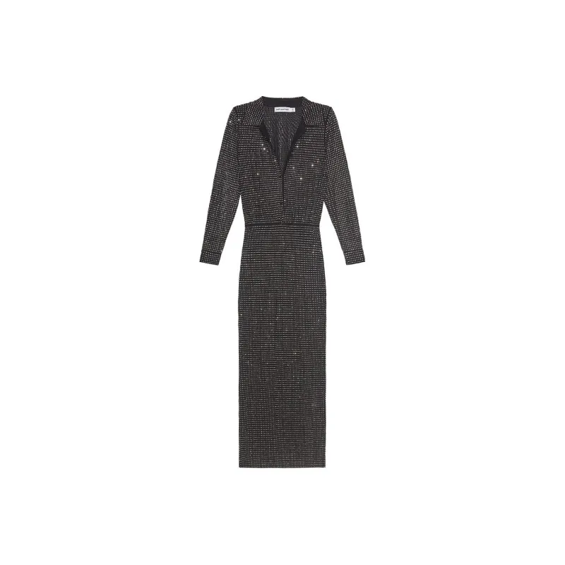 Self portrait Long Sleeved Dresses Women's Classic Black-0