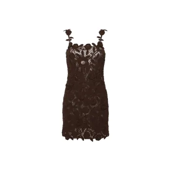 Blumarine Floral crochet Cotton blend Minidress