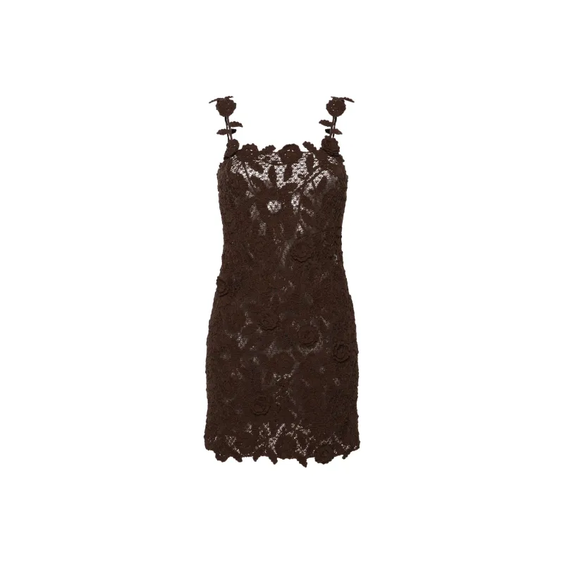 Blumarine Floral crochet Cotton blend Minidress-0