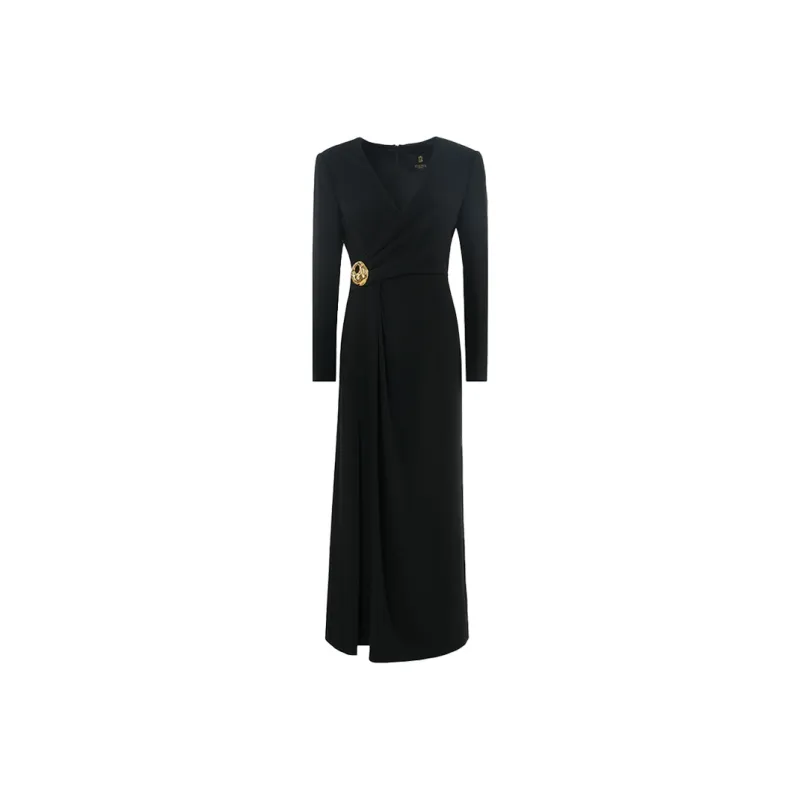 BESIONIA SS25 Long Sleeved Dresses Women's Black-0