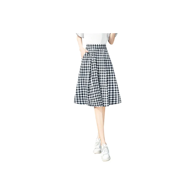 Cypress House Casual Shorts Women's Black White Plaid-0
