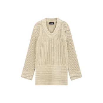 WE11DONE Long Sleeved Dress Women's Beige
