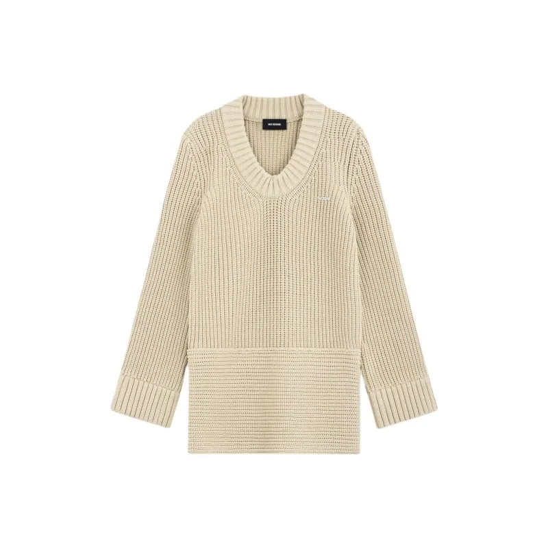 WE11DONE Long Sleeved Dress Women's Beige-0