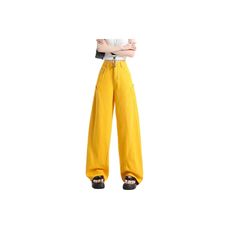 NHZN Jeans Women's Yellow-0