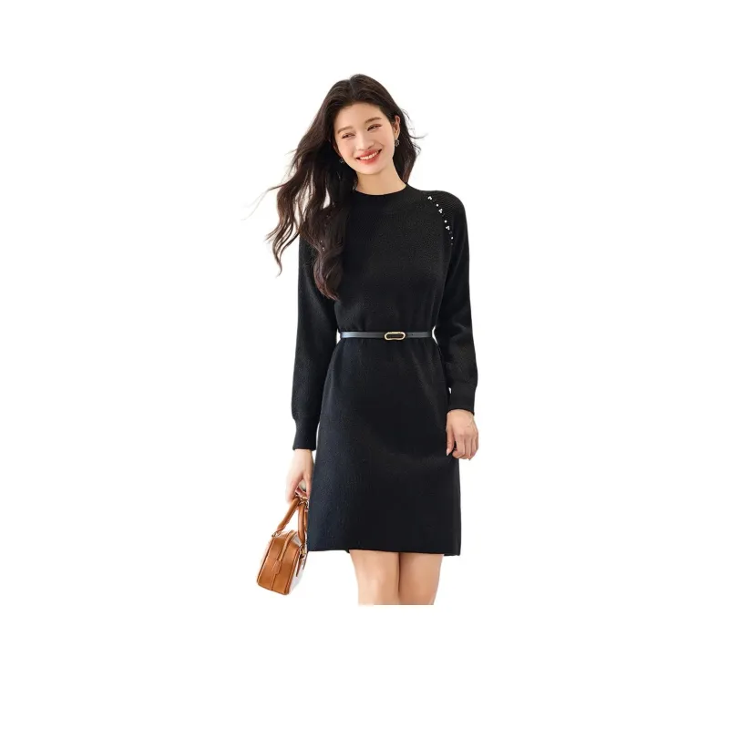 CARBAMMI Long Sleeved Dresses Women's Black-0
