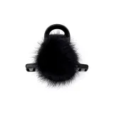 Black Acrylic Plush Hair Clip