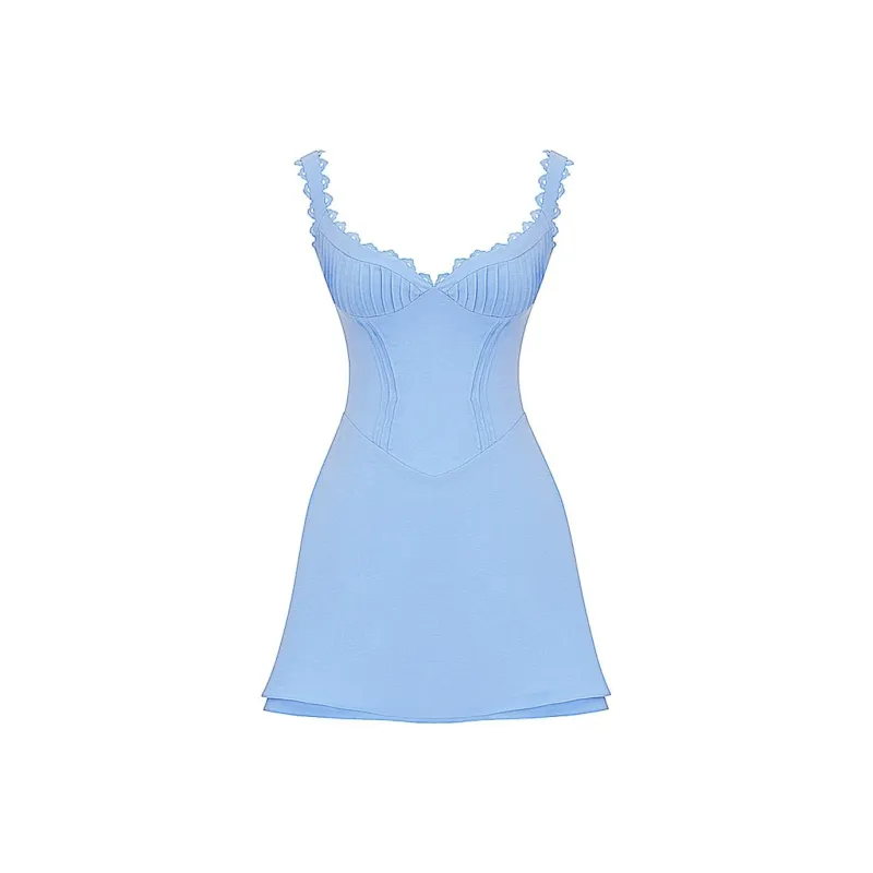 HOUSE OF CB TILLY Slip Dresses Women's BLUE/Blue-0