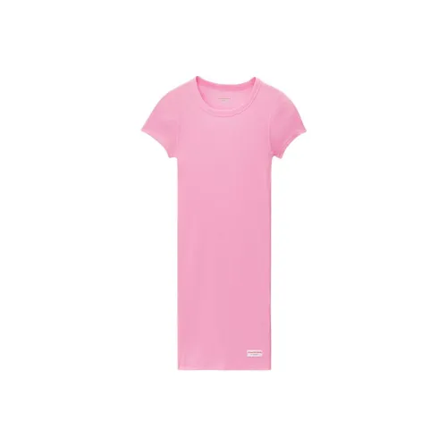 Alexander Wang SS24 Short Sleeved Dress Women's Dark Pink