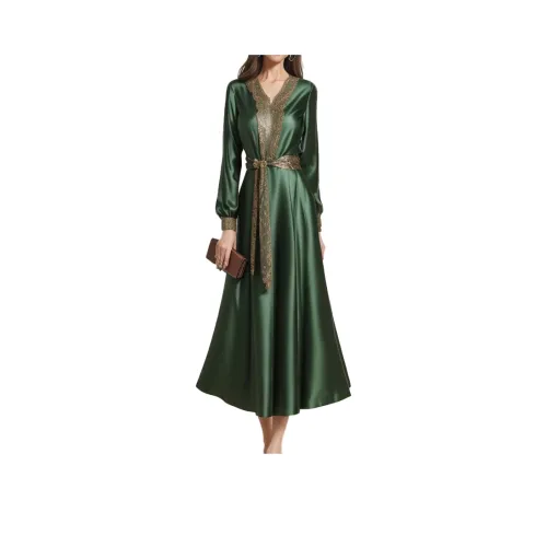 Mapping Long Sleeved Dresses Women's Green