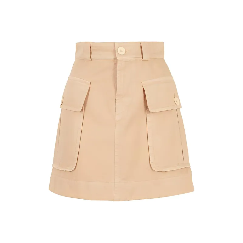 See By Chloe Denim Short Skirts Women's Yellow-0