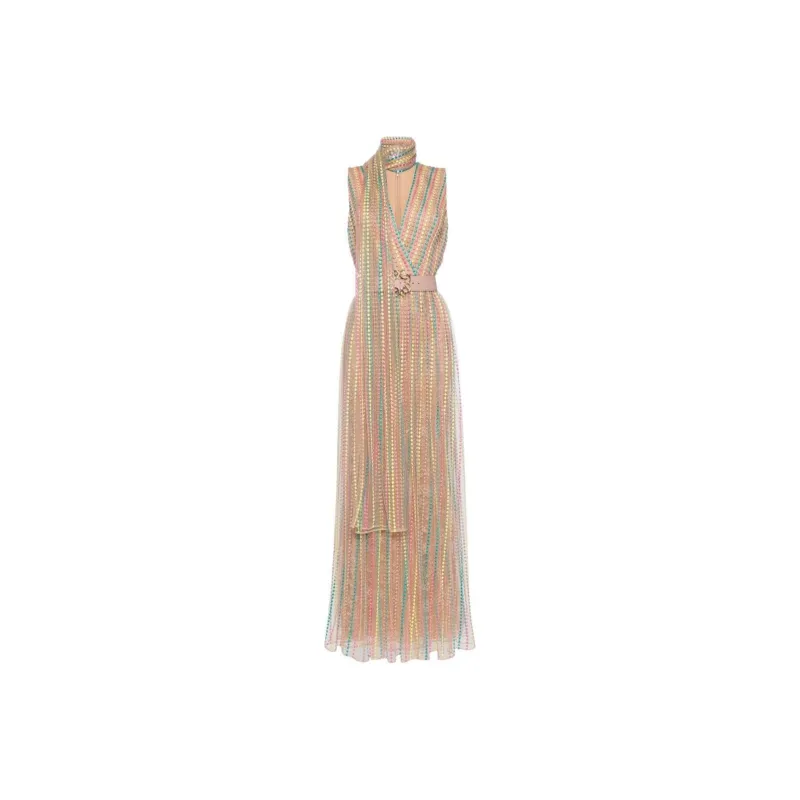 ELIE SAAB Dot-embroidered Tulle Maxi Dress-0