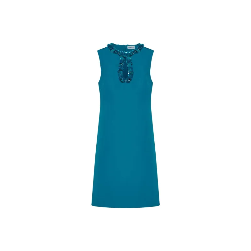 PAROSH Sleeveless Dress Women's Blue-0