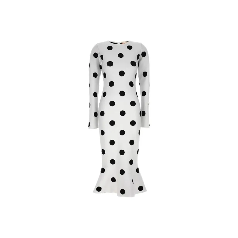 MARNI Polka Dot Knitted Dress-0