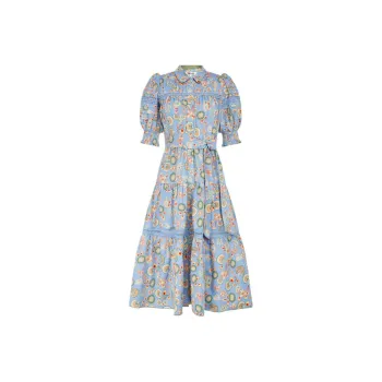DVF Diane Von Furstenberg Short-Sleeved Dresses Women's Blue
