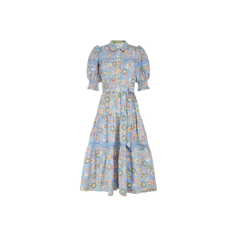 DVF Diane Von Furstenberg Short-Sleeved Dresses Women's Blue-0