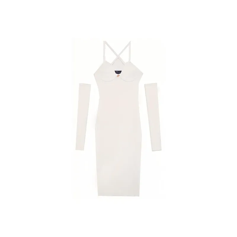 Blumarine Long-Sleeved Dresses Women's White-0