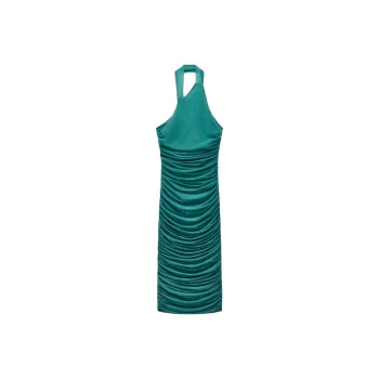 ZARA Sleeveless Dress Women's Green Blue