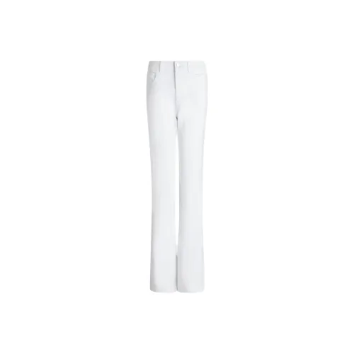 EMPORIO ARMANI J47 Mid rise Flared hem Jeans In Light Worn Stretch Denim