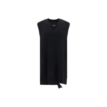 MM6 Maison Margiela V Neck Sleeveless Mini Dress