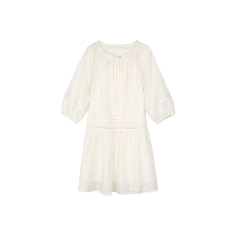 3COLOUR Long-Sleeved Dresses Women's Milk White-0