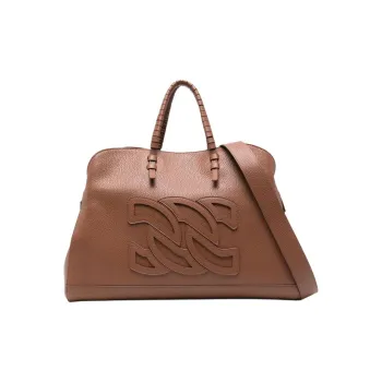 Casadei Calfskin One Shoulder Handbag Women's Hazelnut Brown