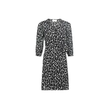 I BLUES Short-Sleeved Dresses Women's Black White