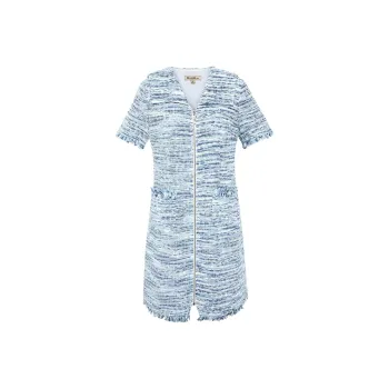 BBLLUUEE Short Sleeved Dress Women's Mountain Mist Blue