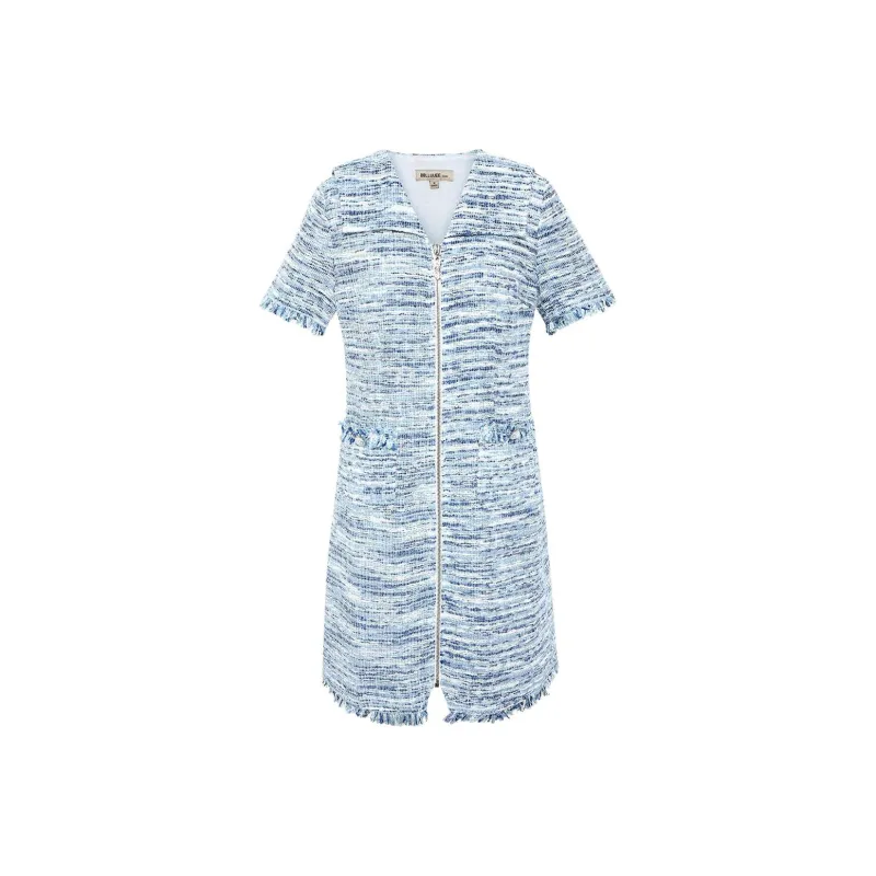 BBLLUUEE Short Sleeved Dress Women's Mountain Mist Blue-0
