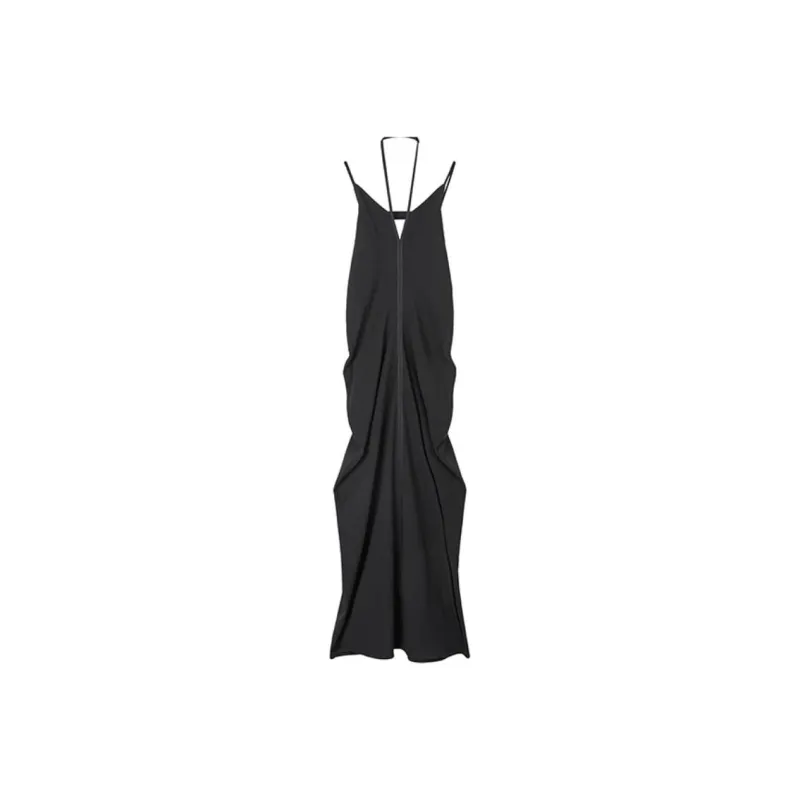 FORNI Slip Dresses Women's Elegant Black-0