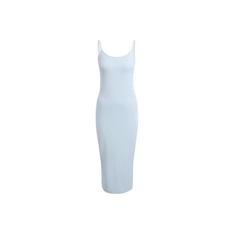 Adidas Sportswear ALL SZN RIB FITTED MIDI DRESS Slip Dresses Women's Blue-0