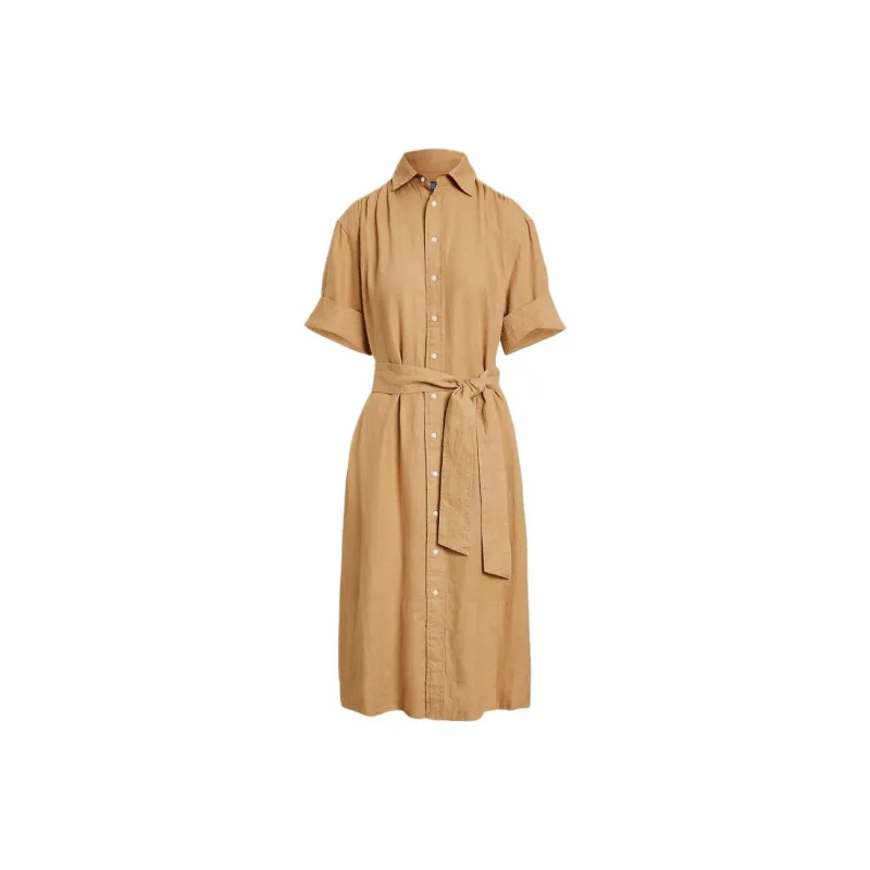 Polo Ralph Lauren Short Sleeved Dress Women's Camel-0