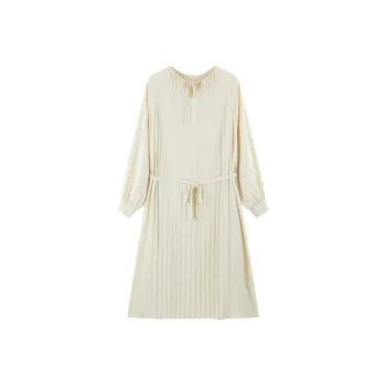 【dme】 Long Sleeved Dresses Women's Beige