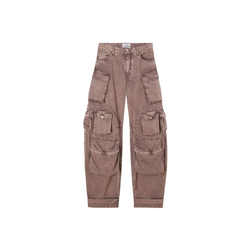 The Attico Wide Leg Cargo Pant 'Washed Mauve'-0