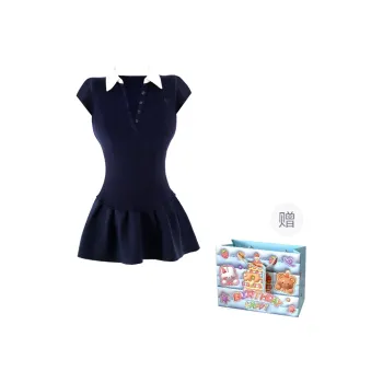 QUIET ANGEL Short Sleeved Dress Women's Dark Blue