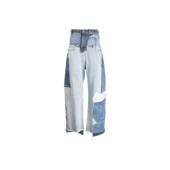 NATASHA ZINKO Upcycled Wide-leg Jeans