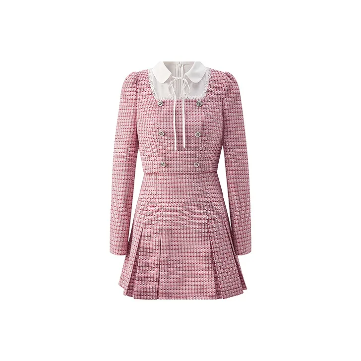 LEDIN Long Sleeved Dresses Women's Dark Red In Stock-0