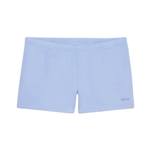 ARITZIA Cozy Sweatfleece Boyfriend Lo-Rise Mini Short Casual Shorts Women's Dayflower Blue/Commelina Blue