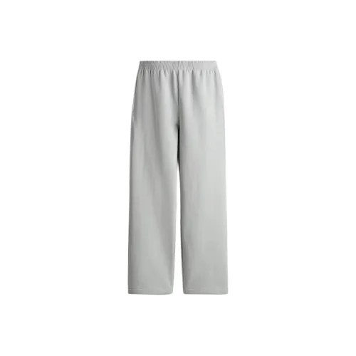 H&M Knitted Sports Pants Women's Light Gray Green