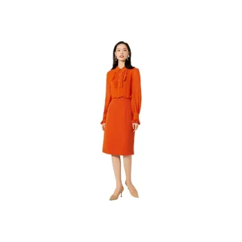 BBLLUUEE Short Sleeved Dress Women's Rimu Orange
